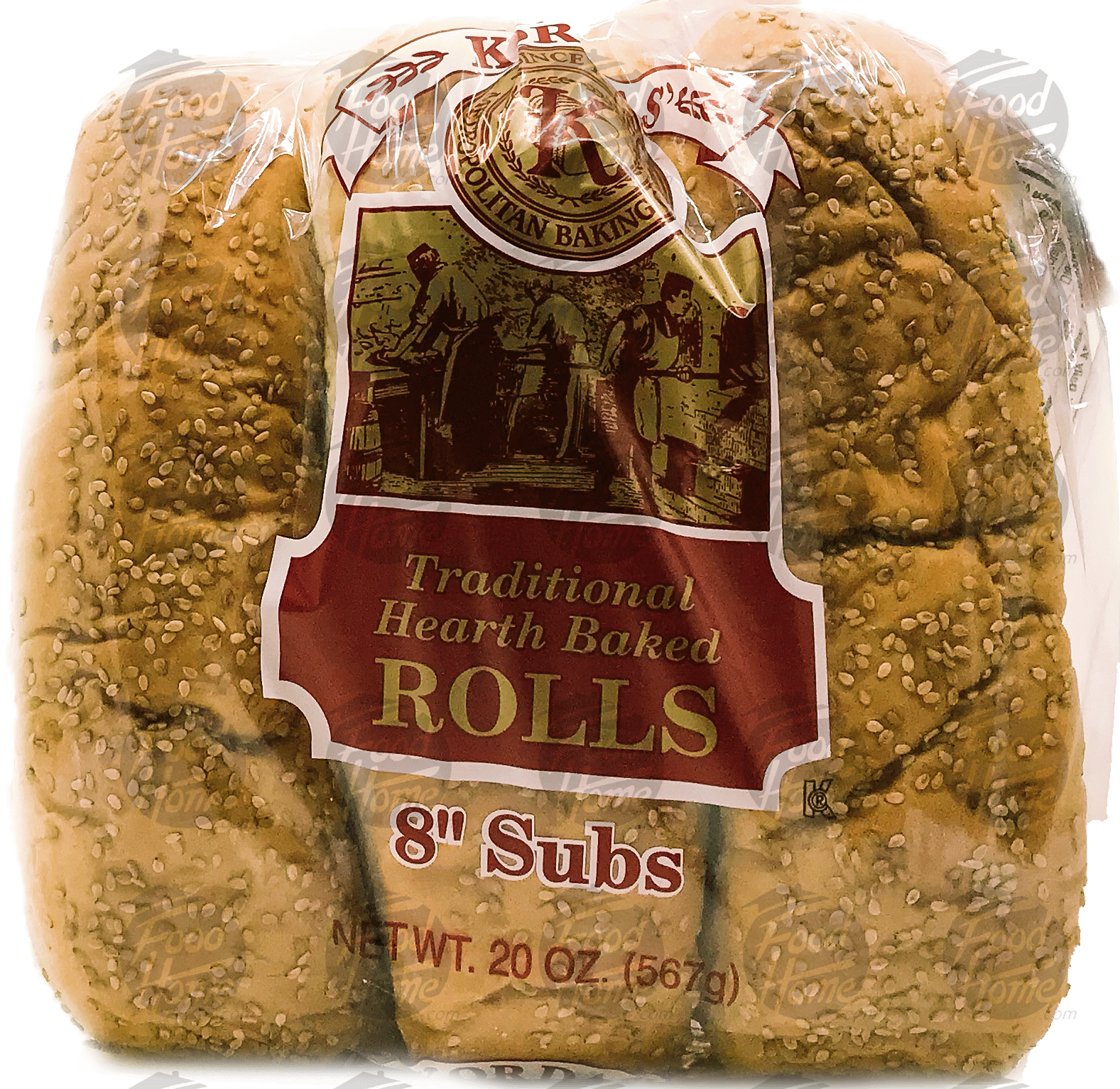 Korda's  traditional hearth baked 8 inch sub rolls, 8 ct., wrapper Full-Size Picture